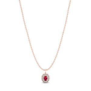 REYES – collier de luxe en argent Sterling 925 avec pierres précieuses rubis et pierres Moissanite, pendentif pour femmes, bijoux élégants pour tenue de soirée - Product Image 6