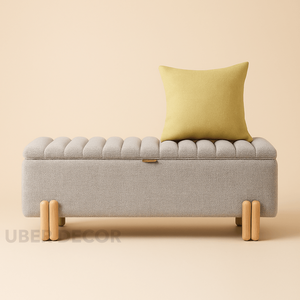 Lunari ม้านั่งเก็บของแบบฝาพับที่ได้รับแรงบันดาลใจจากสแกนดิเนเวียนที่เก็บของแบบมินิมอลลิสต์สำหรับทางเข้าห้องนั่งเล่นเฟอร์นิเจอร์ - Product Image 6