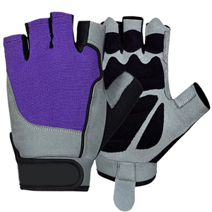 Half Finger Weight Lifting <b>Gloves</b> Black Polyester Gym Fitness Cycling Unisex Adjustable Wrist Strap 0.5kg - Product Image 5