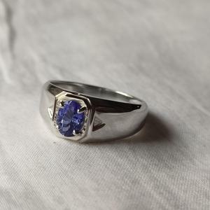 Tanzanite Sterling <b>Silver</b> <b>Ring</b> Handmade 925 Jewelry - Product Image 2