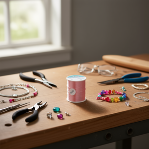 Ilan Hilo Cola De Raton 1.5Mm X 50M Rosa Claro Para Joyeria Manualidades - Product Image 2