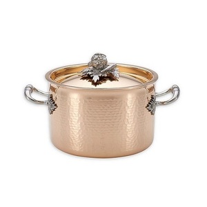Handmade Copper Cooking Pot Marvelous Design Round Shape Cooking Pot With Top Quality For Wholesale Supplier - Product Image 3