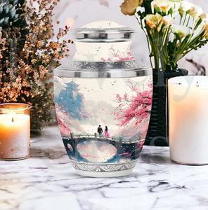 Urnas funerarias blancas para parejas, urna decorativa de recuerdo para cenizas humanas, tributo y memoria. - Product Image 3