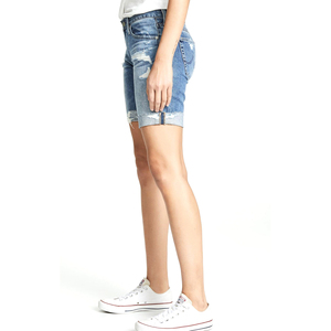 Fashionable Export Summer Women's Casual Mid Waist Straight Denim Shorts Breathable Quick Dry Black High Quality Sexy Customized - Product Image 5