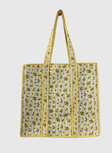 Sac fourre-tout en coton à motifs floraux bohèmes pour femme, sac de shopping toutes saisons à ouverture facile - Product Image 2