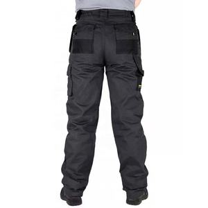 RICSA INTERNATIONAL Men's <b>Black</b> Hi Visibility <b>Work</b> <b>Pants</b> CE Certified Polyester Reflective Abrasion Resistant Cargo Style - Product Image 2