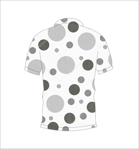 Men’s White Grey Polka Dot Polo Shirt Short Sleeve Casual Breathable Slim Fit Summer Golf Shirt Custom Logo OEM - Product Image 2
