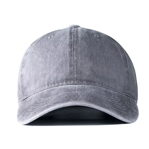 Casquette de baseball vierge en toile de haute qualité, prête pour l'impression numérique personnalisée, la broderie à la main, finition délavée, avec bouton - Product Image 3