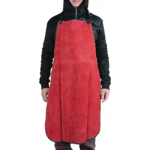 High Quality Cowhide Split Leather Welding Cleaning Tools Accessories Custom Logo <b>Apron</b> for Firefighting Household Welder Use - Product Image 2