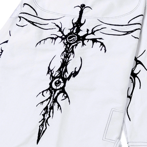ชุดยิวยิตสู Tribal White BJJ ขายดี พร้อมโลโก้ด้านหน้า ผ้าคอตตอนเพิร์ลวีฟ 450 GSM แห้งเร็ว ทนทาน คุณภาพดีที่สุด - Product Image 6