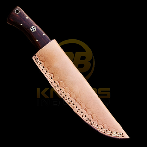 Couteau de poche pliant personnalisé en gros pour le camping et la chasse, lame en acier Damas, manche en bois, étui extérieur, OEM, DIY - Product Image 5