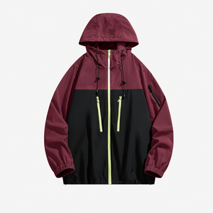 Wholesale Hooded Windbreaker Two-Tone Men’s <b>Jacket</b> 100% Polyester Lightweight Outdoor Casual <b>Zip</b> <b>Up</b> <b>Jacket</b> Custom Logo - Product Image 2