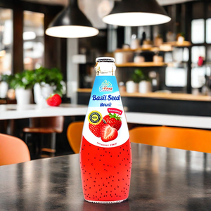 Boîte et bouteille de jus de fraise purée 290 ml, fabricant de boissons OEM, nouveau produit 2023 - Product Image 2