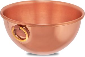 ชามทองแดงแท้ทำมือ ชามทองแดงสองชั้นหนาสำหรับทำอาหารในครัว คลุกสลัด ตีไข่ และใช้งานได้อย่างมีสไตล์ - Product Image 5