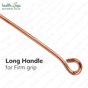 Limpiador de Lengua Reutilizable en Forma de U de Cobre QSwipe Lite de HealthAndYoga, Mango Antideslizante, Herramienta de Higiene Bucal Ecológica - Product Image 2