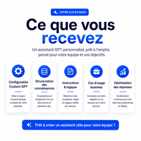 Assistant IA personnalisé pour entreprises avec GPT pour automatiser les tâches de support décisionnel et de flux de travail, équipe prête pour la croissance