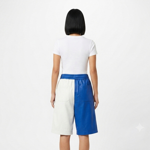 Women Oversized Genuine <b>Leather</b> <b>Shorts</b> Female Loose Fit Drawstring Waist <b>Leather</b> <b>Short's</b> Premium <b>Leather</b> Oversize <b>Shorts</b> - Product Image 2