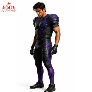 Uniforme de football américain léger et respirant pour hommes adultes, 100% polyester, design personnalisé, édition équipe - Product Image 2