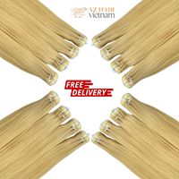 Trame de cheveux vierges blonds directement de l'usine vietnamienne tissage de cheveux humains bruts 613 faisceaux Styles de cheveux Style droit
