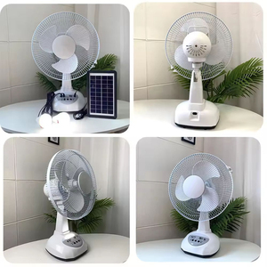 16-Inch Portable Rechargeable 9W Desktop Fan 3M <b>Solar</b> <b>Panel</b> 1.5M Charging <b>Cable</b> 3 Blades 6 Hours Battery Life High/Moderate Wind - Product Image 6