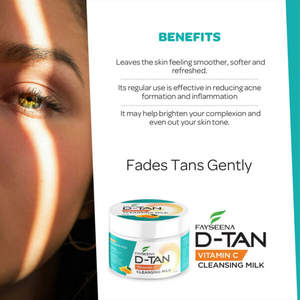 Crème Nettoyante Bio Fayseena D-Tan à l'Extrait de Café pour l'Élimination Quotidienne des Taches Solaire SPF 50+ Nettoyage en Profondeur & Peau Lisse - Product Image 4