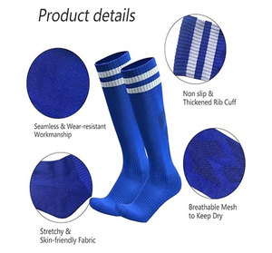 Breathable Striped Knee High Outdoor Sports <b>Socks</b> For All Seasons Green Yellow Black - Product Image 2
