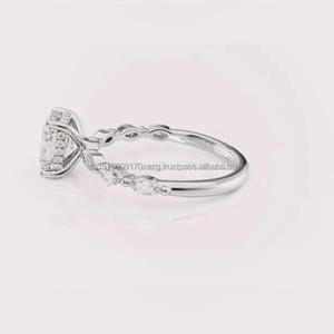 Anillo de Compromiso de Moissanita Elegante y de Moda, el Más Vendido, para Joyería de Novia y Eventos Especiales, Disponible al Mejor Precio - Product Image 2