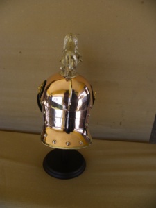 Elmo sassone con testa di leone in rame e argento tedesco, catena in maglia medievale, armatura antica, guanto, festa, film, immagine, esposizione, festival, <span class=keywords><strong>guerra</strong></span> - Product Image 3