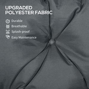 Grigio scuro Tufted 3 posti cuscino da esterno panca per Patio panche sedia a dondolo divano - Product Image 4