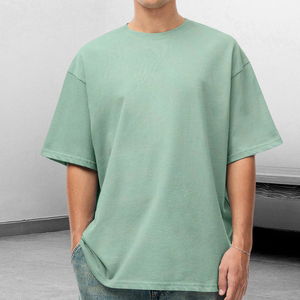 Camisetas de Hombre de Algodón Oversize con Logo Personalizado Estampado, Estilo Urbano, Alta Calidad, Ligeras, Vintage, Manga Corta, Hombro Caído - Product Image 5