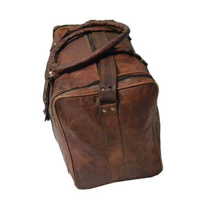 Hot Selling High Quality Genuine <b>Leather</b> Duffle Bags Premium <b>Leather</b> and Fabric Waterproof <b>Leather</b> Sports Bag - Product Image 3