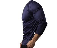 Camiseta de Manga Larga Premium para Hombre, 100% Algodón, Transpirable, de Secado Rápido, Ropa Deportiva, Marca Privada