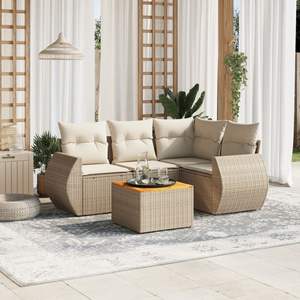 Conjunto de Sofás de Jardín Color Beige - Product Image 1