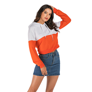 Women's Winter Casual Streetwear Eco-friendly Breathable Drop-shoulder Solid Color Long Sleeve Crop <b>Top</b> Hoodies with Front Logo - Product Image 1