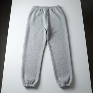Heather Grey Sweatpants <b>White</b> Drawstring Cuffed <b>Joggers</b> Vertical Leg Logo Print Casual Streetwear OEM ODM Apparel - Product Image 2
