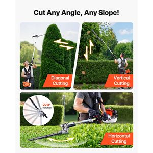 Tagliasiepi a Benzina a 2 Tempi da 5,163cc, Decespugliatore Portatile Senza Fili con Set di Protezioni per Uso in Giardino - Product Image 6