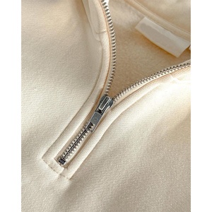 Women's Fleece Half-Zip <b>Sweatshirt</b> Stand Collar Long Sleeve Casual Oversized Pocket Design - Product Image 3