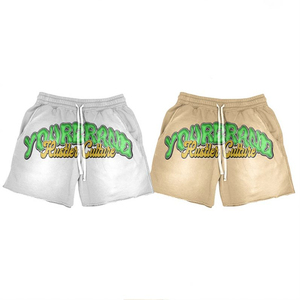 Nouveaux ensembles de t-shirts et shorts surdimensionnés personnalisés, écologiques, avec logo, délavés à l'acide, sérigraphiés et brodés, pour la vente en gros - Product Image 3