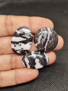 Zebra Jasper Loose Gemstones Cabochons Hand Polished Flat Backs for Jewelry Making - Product Image 4