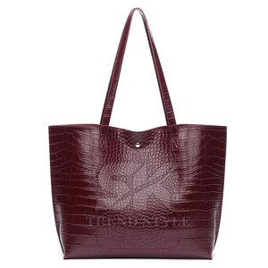 Sac à main en cuir PU gaufré façon croco pour femme, sac à main personnalisé de bonne qualité - Product Image 1