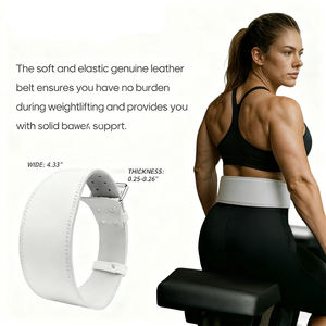 Ceinture de musculation en cuir de vachette de haute qualité, robuste, respirante, pour l'entraînement, la musculation, le fitness - Product Image 5