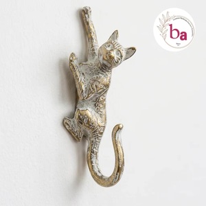 Ba Cat Vintage Cast Iron Wall <b>Hook</b> Handmade Durable Adjustable Eco-Friendly Self-Adhesive Wall Mounted <b>Single</b> <b>Hook</b> for Clothing - Product Image 4