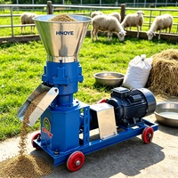 Machine à fabriquer des granulés d'aliments pour animaux de petite taille 1t/h, granulateur d'aliments pour volailles avec moteur électrique, homologué CE
