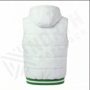 Faible quantité hommes coupe régulière couleur unie gilet hommes hiver chaud décontracté sans manches vestes bouffant veste personnalisée hommes mode - Product Image 3