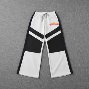 Pantalones de chándal de algodón para hombre, de nuevo diseño, con lavado ácido, dobladillo sin rematar, rasgados, de pierna recta, oversize, holgados y con efecto desgastado - Product Image 3