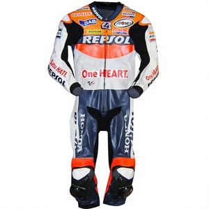 ชุดแข่งมอเตอร์ไซค์ Andrea Dovizioso Repsol Zonda MotoCP แบบชิ้นเดียว ทำจากหนังวัว/หนังจิงโจ้ สำหรับขับขี่มอเตอร์ไซค์/จั๊มสูท MotoCp/ชุดสำหรับนักขี่มอเตอร์ไซค์ - Product Image 1