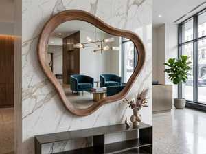 Espejo de Pared con Marco de Madera Rectangular, Diseño Contemporáneo - Product Image 2