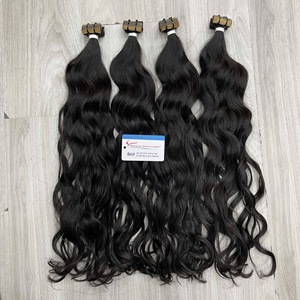 Extensiones de Cabello Adhesivas Más Vendidas, Onduladas Naturales, Corte Normal, Color Natural, Extensiones de Cabello Humano Vietnamita - Product Image 1