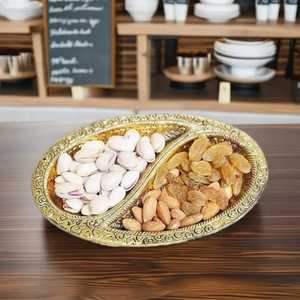 Gold Metal Peanut Shaped Storage Box Dry Fruit Container Nut Server Tableware Skies Trader - Product Image 6