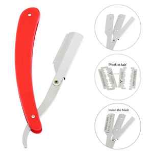 Professional Curve Straight Razor <b>Men</b> Wood Handle Barber Shaving Spider Pattern Face Cleaning Stainless Steel Blade A+ Grade - Product Image 1